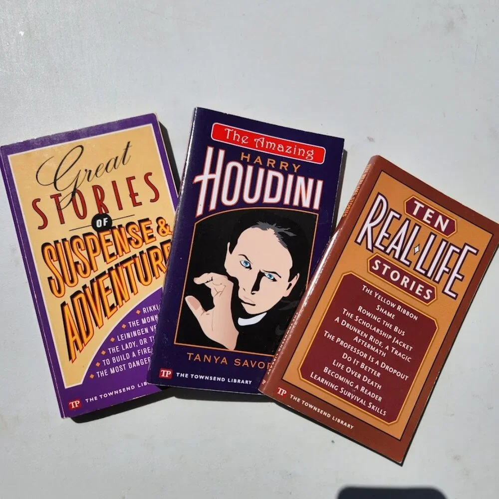 Set of 3 Book Bundle Harry Houdini Short Stories Suspense Adventure Books Makes